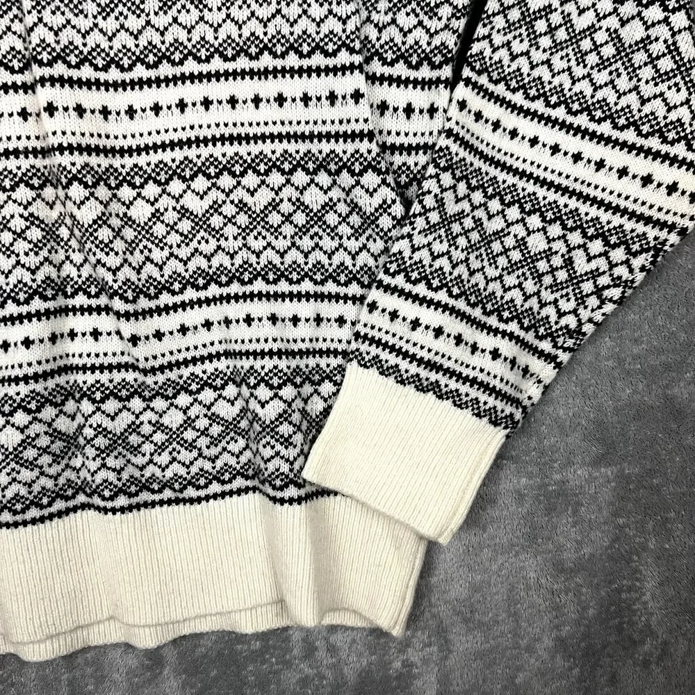J Crew Sweater Mens XL Lambswool Blend Fair Isle Sweater Geometric NWT MSRP $118 - Picture 5 of 10